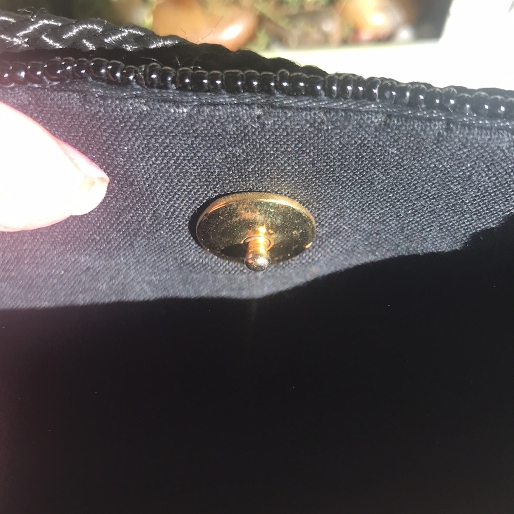 Black sequin beaded crossbody evening bag - Picture 5 of 9